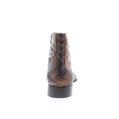 Astton Vettore 1678 Mens Brown Leather Zipper Casual Dress Boots