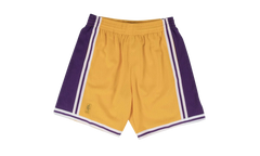 NBA Swingman Home Shorts "1996-97 Los Angeles Lakers - Light Gold" SMSHGS18236 LALLTGD96