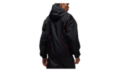 Jordan Brooklyn Hooded Draft Jacket "Black / Gym Red" HV0554 010