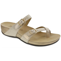 Women's Shelly Toe Loop Slide Sandal in Soft Gold