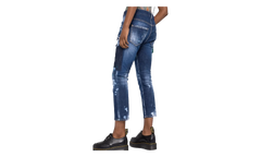 Dark Tiffany Spots Wash Cool Girl Cropped Jeans WMNS "Blue" S72LB0548S30342470