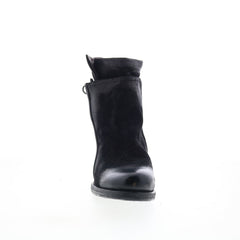 Ibsen Womens Black Leather Zipper Casual Dress Boots
