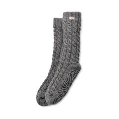 Women's Elowyn Cable Knit Fleece Lined in Charcoal Heather Confetti
