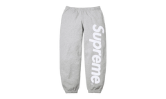 Satin Appliqué Sweatpant "SS26 - Grey" SU27514