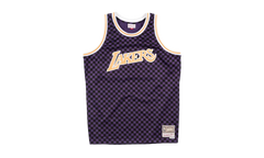 NBA Checked Swingman Jersey "Los Angeles Lakers - Purple / Black" BA8A46 LAL L MYS