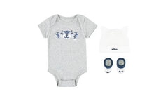 Baby Bodysuit, Hat and Booties 3-PC Box Set "Grey / White" NN0878 C00