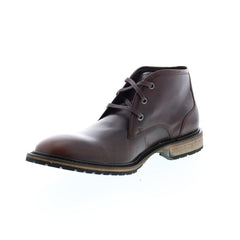 Andrew Marc Woodside AM1022-644 Mens Burgundy Leather Lace Up Chukkas Boots