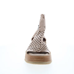 Prentice A78003-101 Womens Beige Leather Sandals Wedges Shoes