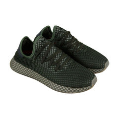 Deerupt Runner B41771 Mens Green Mesh Lace Up Lifestyle Sneakers Shoes