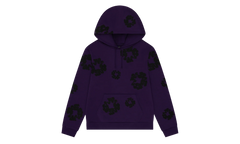 Black Cotton Wreath Hoodie "Purple" DT354