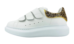 Larry Oversized Strap Sneaker Low Glitter "White Gold" 697106WIBNP9075