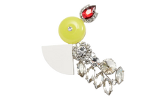 Rhinestone Shapes Brooch "Yellow / White" SM1VK0041P6479978