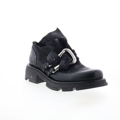 Laken Womens Black Leather Slip On Casual Dress Boots
